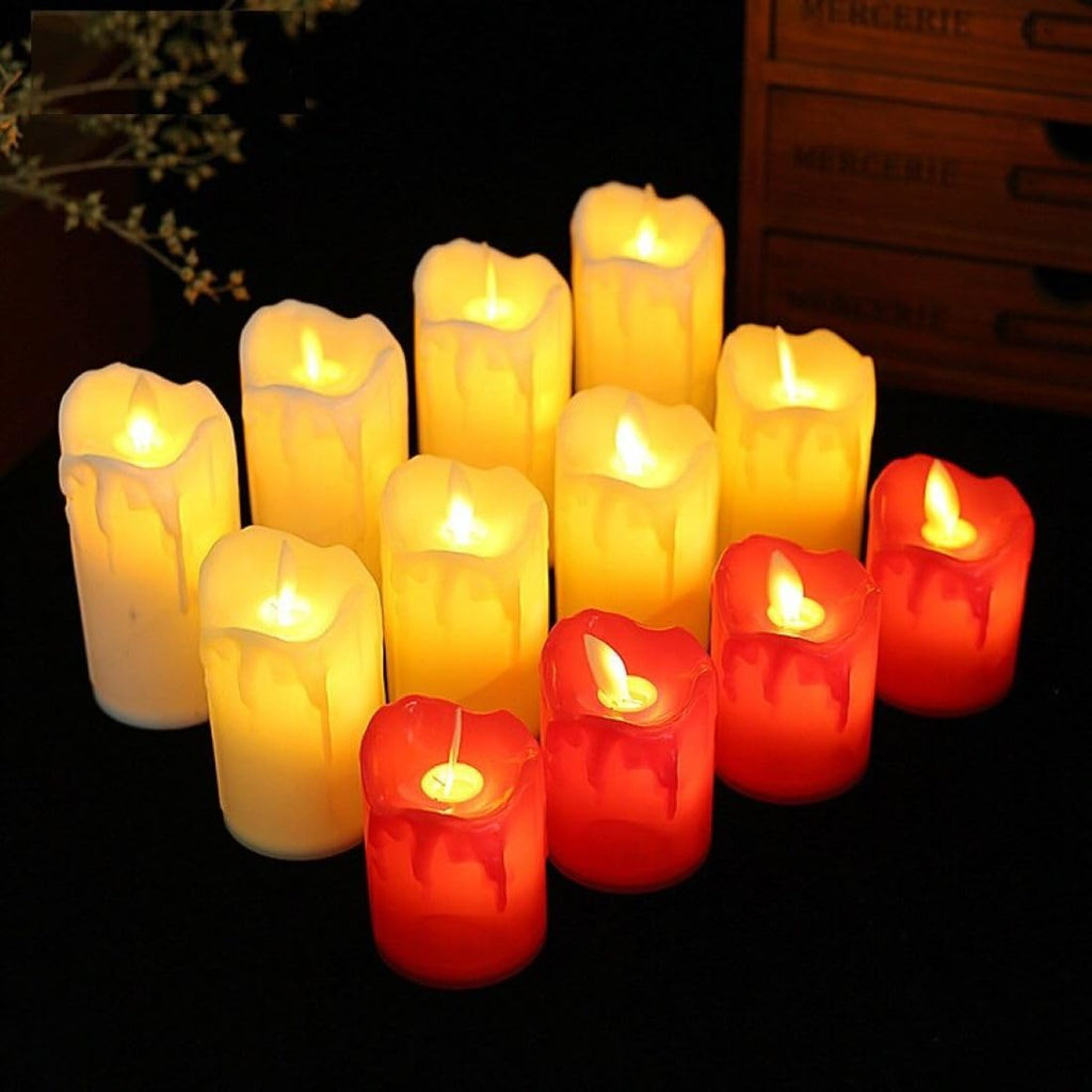 Salvus APP SOLUTIONS Illuminate Every Occasion: LED Tea Light Candles - Battery Operated, Smokeless, Perfect for Home Decor, Birthdays, and Festivals (Pack of 24)