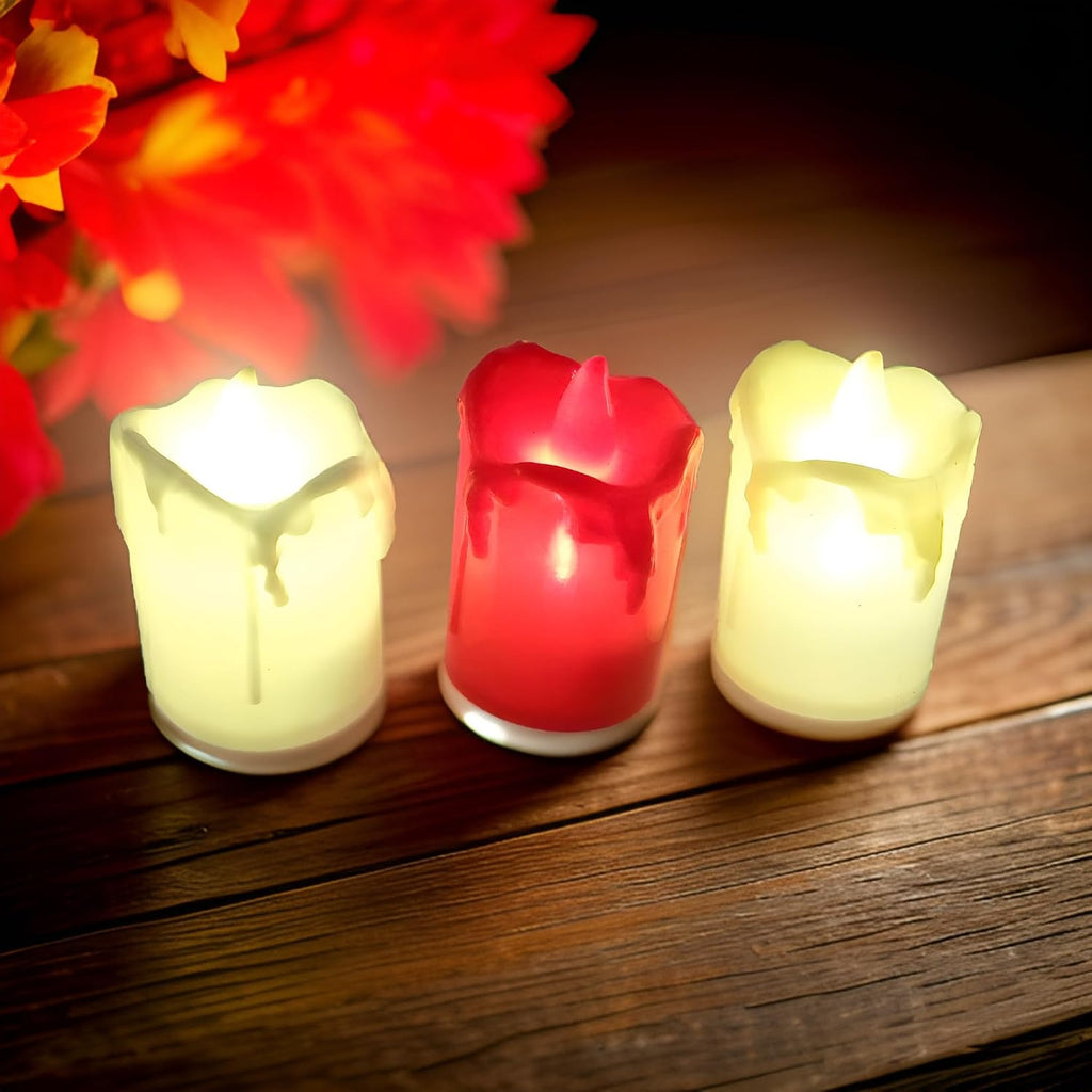 Salvus APP SOLUTIONS Illuminate Every Occasion: LED Tea Light Candles - Battery Operated, Smokeless, Perfect for Home Decor, Birthdays, and Festivals (Pack of 24)
