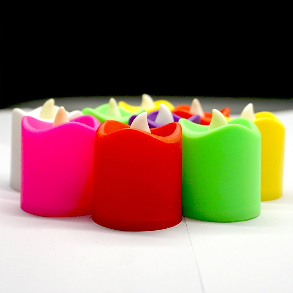 [pack of 24] Plastic Flameless & Smokeless Led Tealight Candles  Battery Operated Flickering Led Lights Diya Electric Tea Candles for Diwali Christmas New Year Festival Home Decoration (Multicolor)