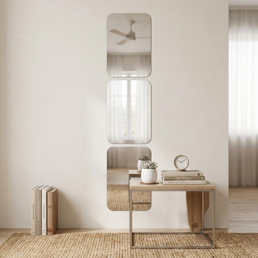 Self-Adhesive Decorative Mirror 30cm Wall Stickers | Bathroom, Wardrobe, Home Decor