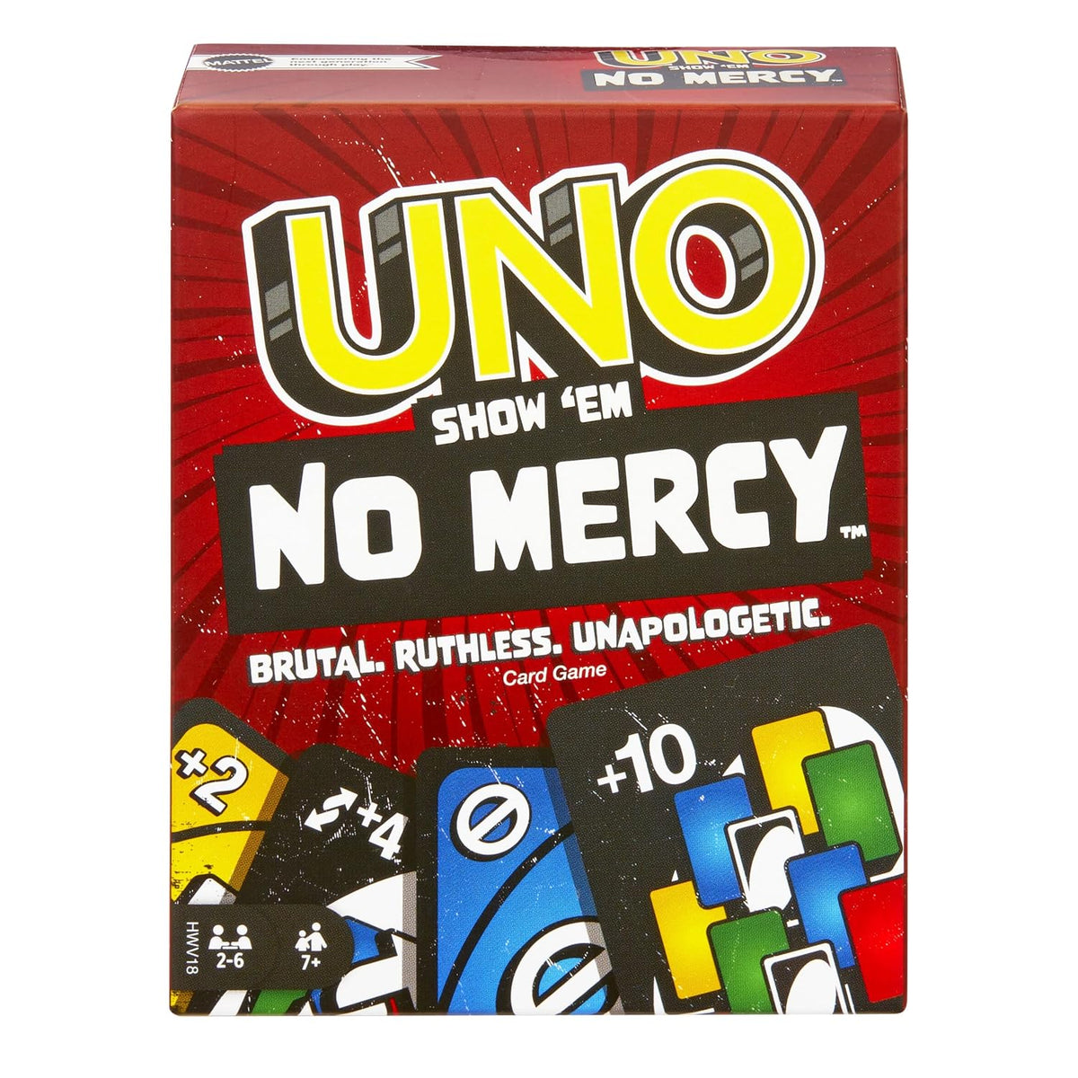 Mattel Games UNO Show ‘em No Mercy Card Game for Kids, Adults & Family Parties and Travel
