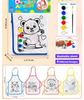 WC-02 Kids Aprons for Activities Drawing Painting & Coloring with Waterproof Apron, Palette, Paints and Brush/Kids- PACK OF 1- COLOR MAY VARY