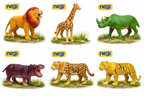 Wild Animals MED Set – 11-Piece Realistic Jungle Animal Figures Pack for Kids, Educational Wildlife Toys, Durable Plastic Playset