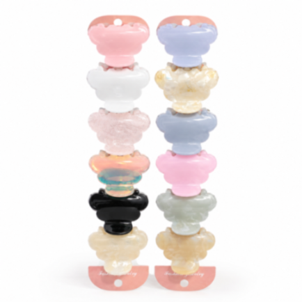 {Pack of 12} Women's Plastic Printed Hair Clutcher/Claw Clip (Medium, Multicolour)