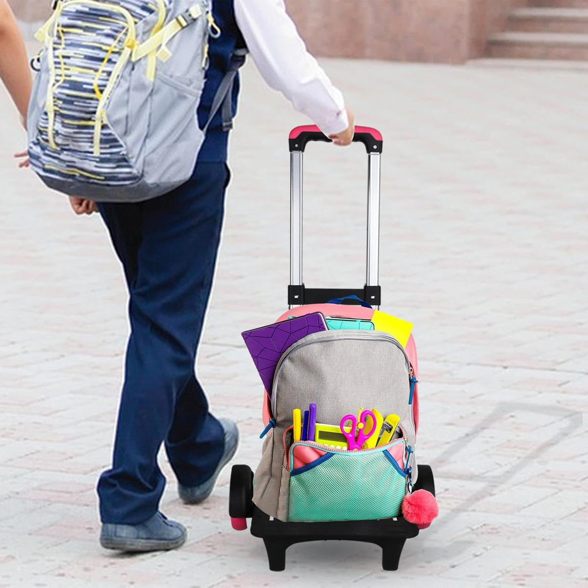 Backpack Trolley Black Lightweight Luggage Cart for Schoolbag Backpack Boxes Women|Business & Industrial|Material Handling|Carts & Trucks