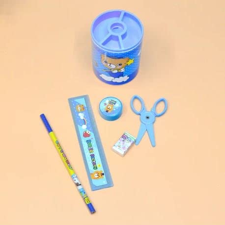 Fancy Pen Holder Gift Set with Stationary Kit/Return Gifts for Kids Birthday Party {Random color}