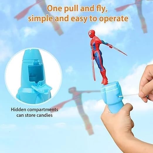 Kids Action Hero Web Shooter Toy, Standing Launcher Rocket Flying Superhero Toy for Boys