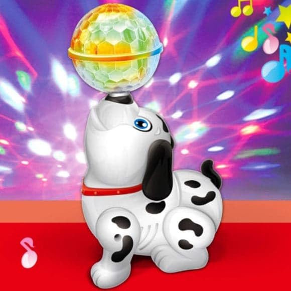 Dancing Dog Toy with Music and 3D Flashing LED Light Ball, for Boys and Girls, Ages 3+