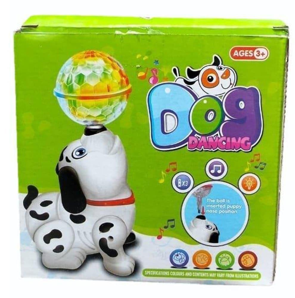 Dancing Dog Toy with Music and 3D Flashing LED Light Ball, for Boys and Girls, Ages 3+
