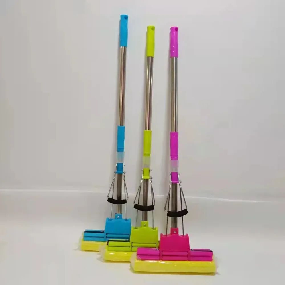 Cleaning Squeeze Mop with Adjustable Telescopic Handle Squeegee Absorber Sponge Cleaner Pocha {Multicolor}