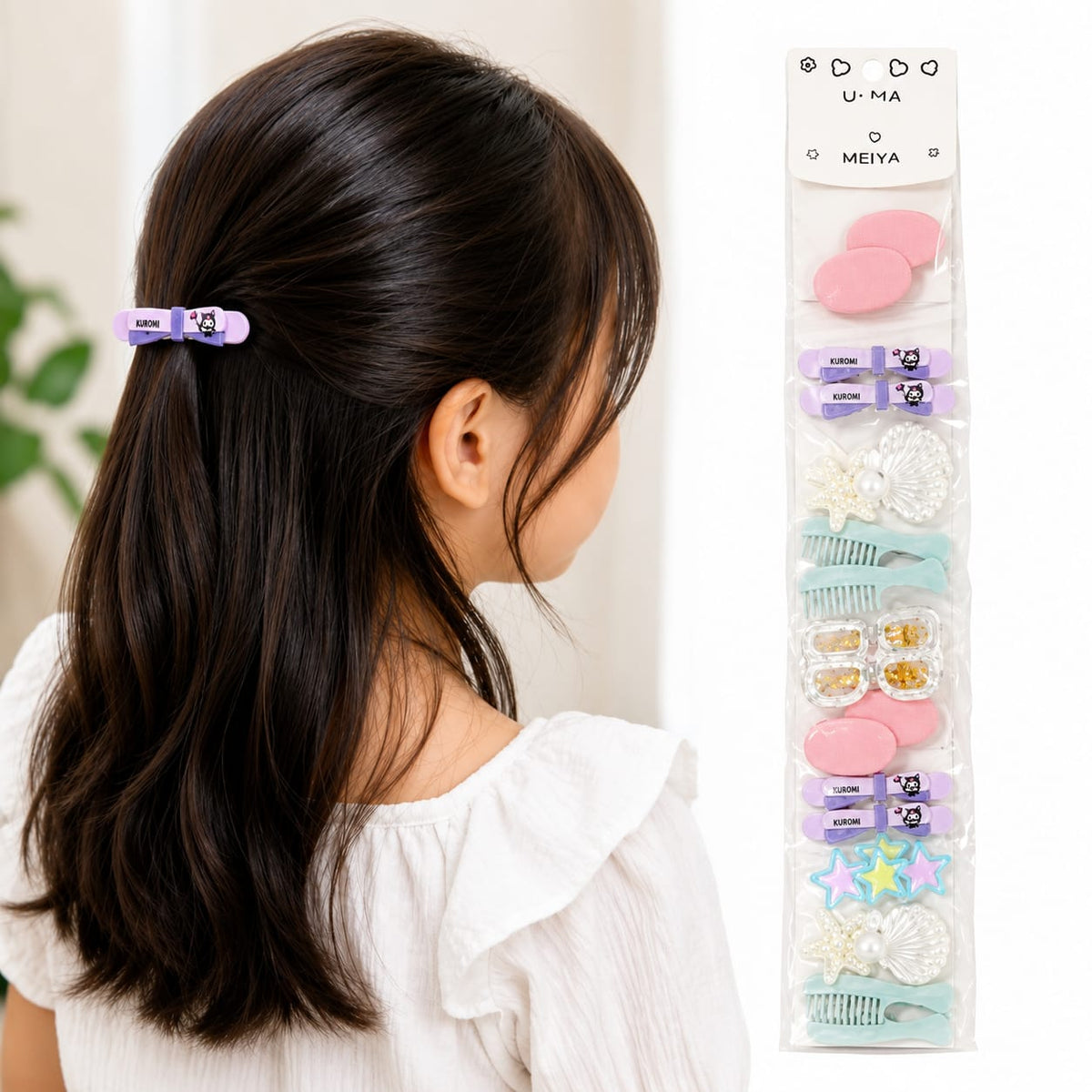 {Pack of 10} Premium Hair Accessories Set for Kids & Girls – Multi Piece Hair Styling Kit