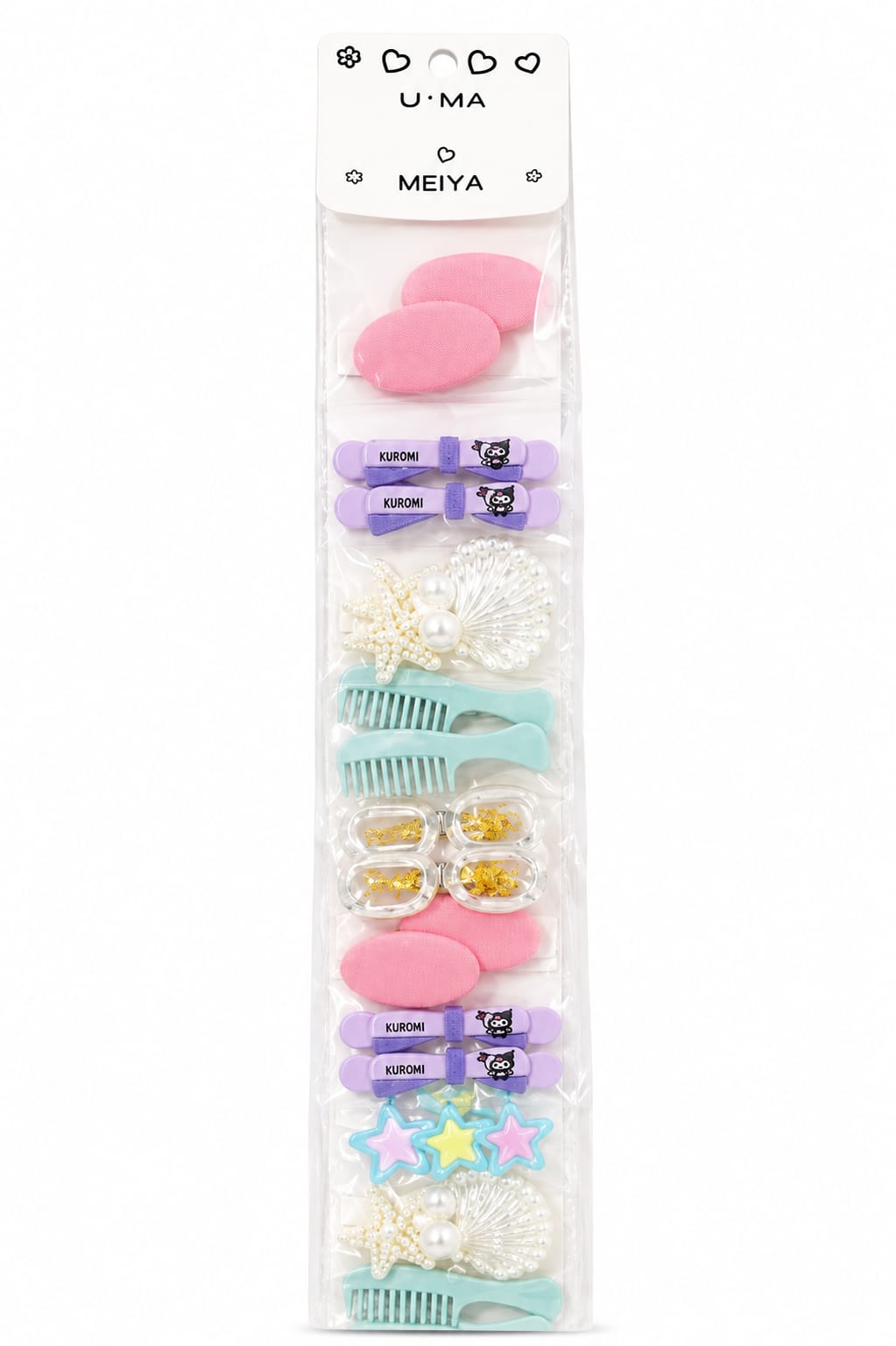 {Pack of 10} Premium Hair Accessories Set for Kids & Girls – Multi Piece Hair Styling Kit