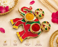Haldi Kumkum Colourful Elephant Holder for Festival items