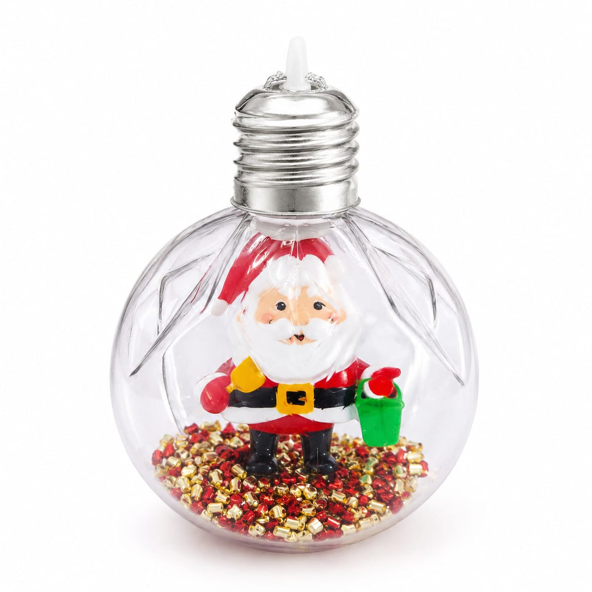 Santa Claus Light-Up Christmas Bauble Ornament for Tree Decoration