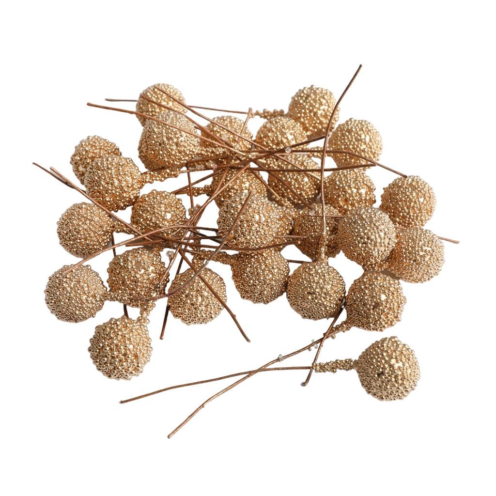 (50 pcs) Artificial Berries PP Fruit Stamens DIY Decor Supplies Golden| Home & Garden|Wedding Supplies|Flowers, Petals & Garlands