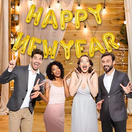 (12 Balloon) Happy New Year  Foil Balloon