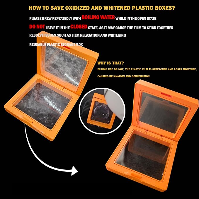 Floating Display Frame 9 cm, Coin Display Case, Dustproof PE Film Transparent Jewelry Storage Box for Ring Necklace Bracelet, Floating Display Case for Coin, Jewelry (Random colour)