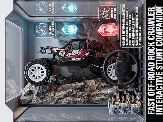 Premium Alloy Rock Crawler - Rechargeable Remote Control Car Toy with Off-Road RC 2WD Monster Truck Gift for Kids Boys and Girls Age 4-12+ (2 colour available)