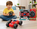 Remote Control Stunt Car for Kids – 360° Flipping RC Off-Road Crawler, High-Speed Electric Toy Car with Steering Wheel Controller for Boys & Girls – Red