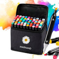 48 pcs Dual Tip Art, Painting, Drawing, Sketch Marker Pen Set, Non-Toxic Art Supplies for Kids & Adults, Illustration in Colouring Books Pen with Carry Case Set {Multicolor}