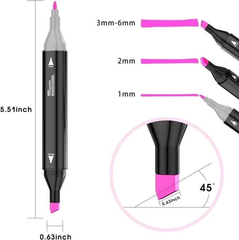 48 pcs Dual Tip Art, Painting, Drawing, Sketch Marker Pen Set, Non-Toxic Art Supplies for Kids & Adults, Illustration in Colouring Books Pen with Carry Case Set {Multicolor}