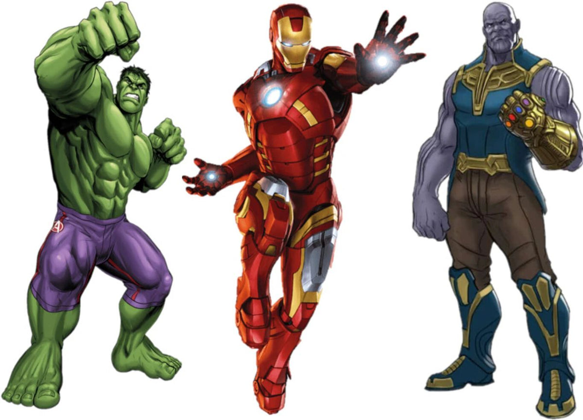 (5 PCS) Superhero Action Figure Toy Set with Shield & Gun