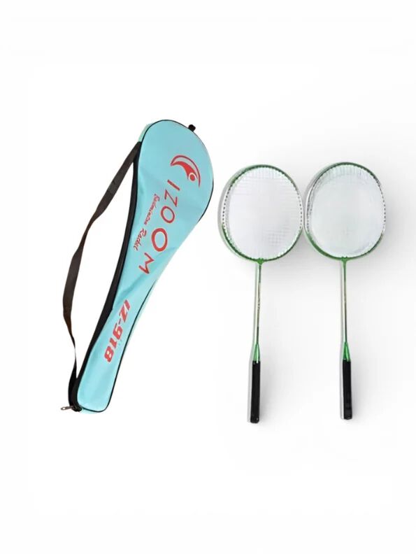 2 pcs Badminton Racquet with Full Racket Cover, Strung Shuttle Bat for Practice Multicolor Strung Badminton Racquet