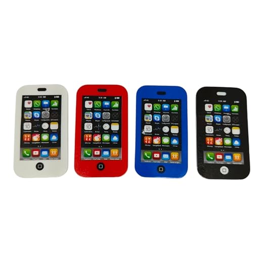 (Pack of 16) Mobile Shape Erasers for Kids  | Cute Smartphone Design Pencil Erasers | Stationery Return Gifts for School Students, Birthday Party Favors (Multicolor)