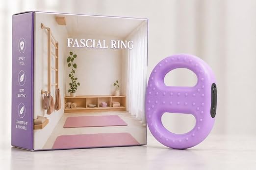 Electric Fascia Massager Ring with Adjustable Belt - Handheld Body Slimming Vibration with Heat, Digital Display, USB Rechargeable Fat Burner Device for Waist, Abdomen, Back & Hips