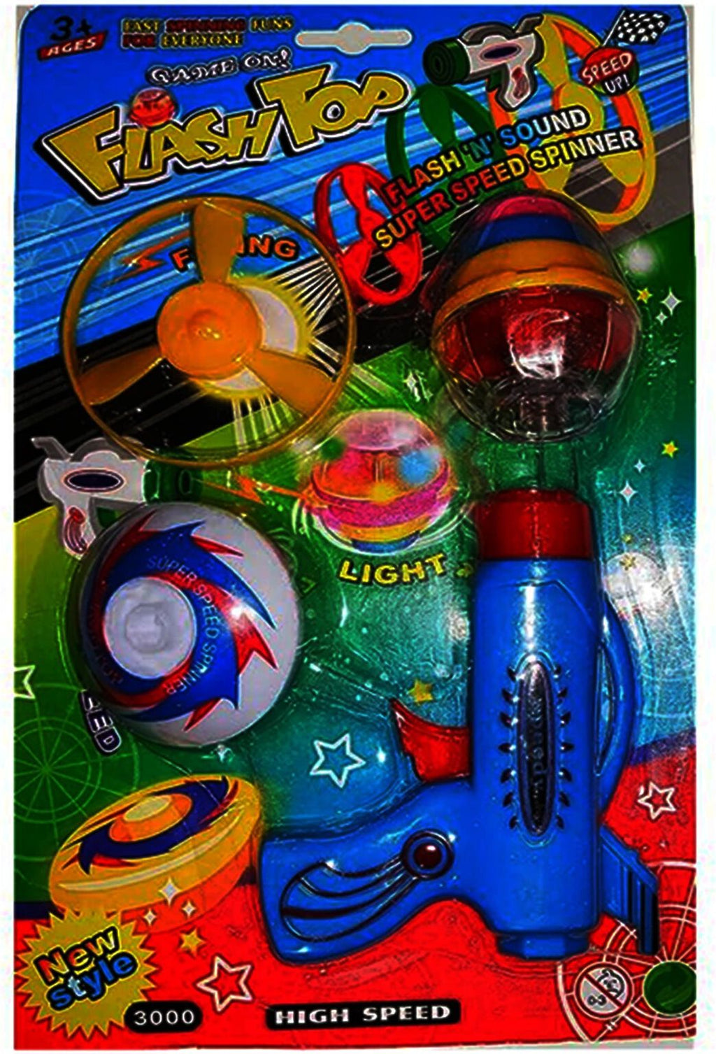 Flash & Sound Super Speed Spinner Gun Set for Kids