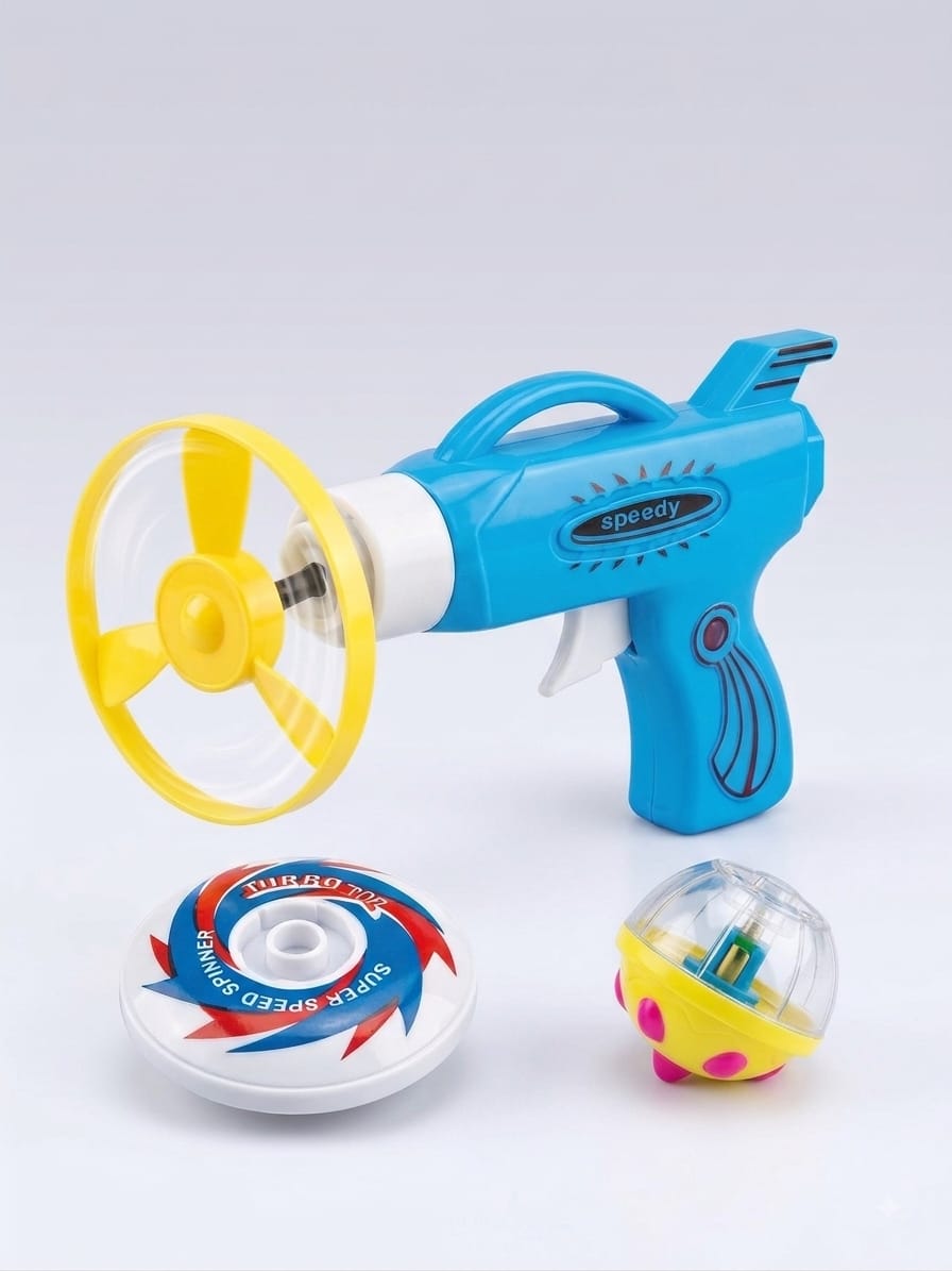 Flash & Sound Super Speed Spinner Gun Set for Kids