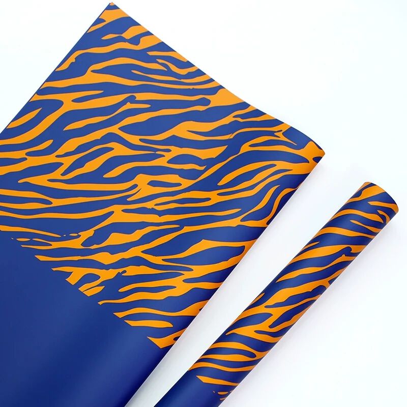[ PACK OF 20 ] Zebra Print Flower Wrap Paper (57x57cm)