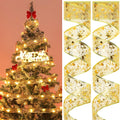 YGD-20 Gold Fairy LED Ribbon Strip String Lights Festival Decor for Outdoor Tree Garden Indoor Party Supplies {2 M}