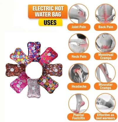 Rechargeable Electric Hot Water Bag for Pain Relief {Multicoolor} - 21091