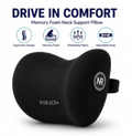 Car Neck Pillow for Driving Ergonomic Headrest Cushion for Neck & Cervical Support, Breathable Washable Cover, Car Seat Headrest Pillow for Travel, Office & Long Drives_