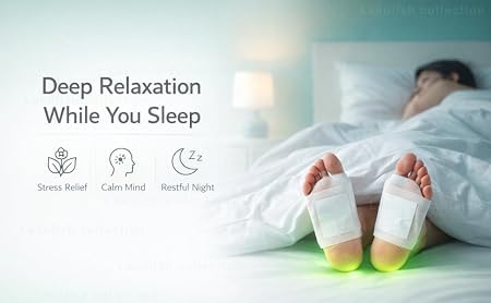 Foot Pads 5 Days Detox Treatment Contain 10 Patches  Patch for Sleep Aid & Relaxation Herbal Natural Bamboo Vinegar Pads with Gentle Ingredients for Pain Relief, Foot Freshness, Toxin Removal & Massage Therapy