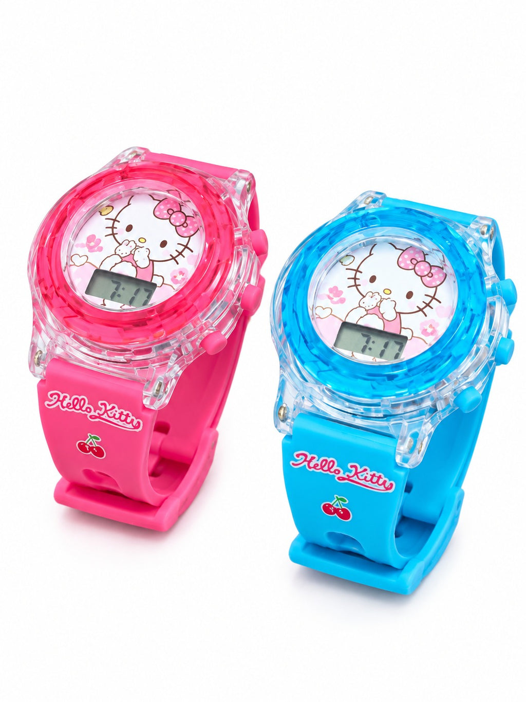 Digital Watch for Girls - Cute Cartoon Printed Strap, LED Display,  of 1 Colorful Watches
