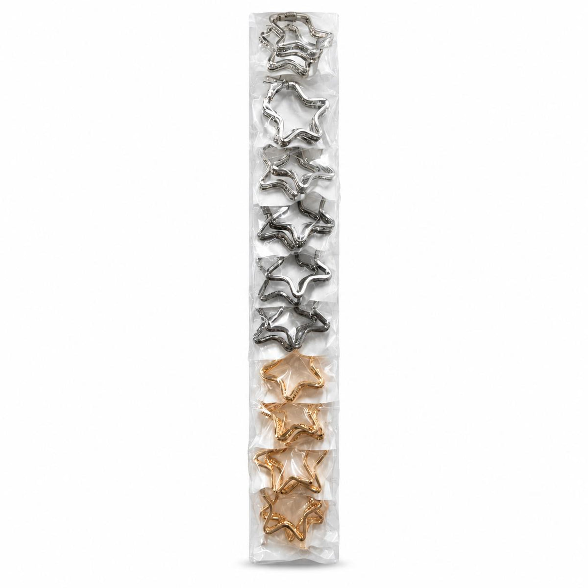 Star Hoops Earrings Silver & Golden Colour For Women And Girls