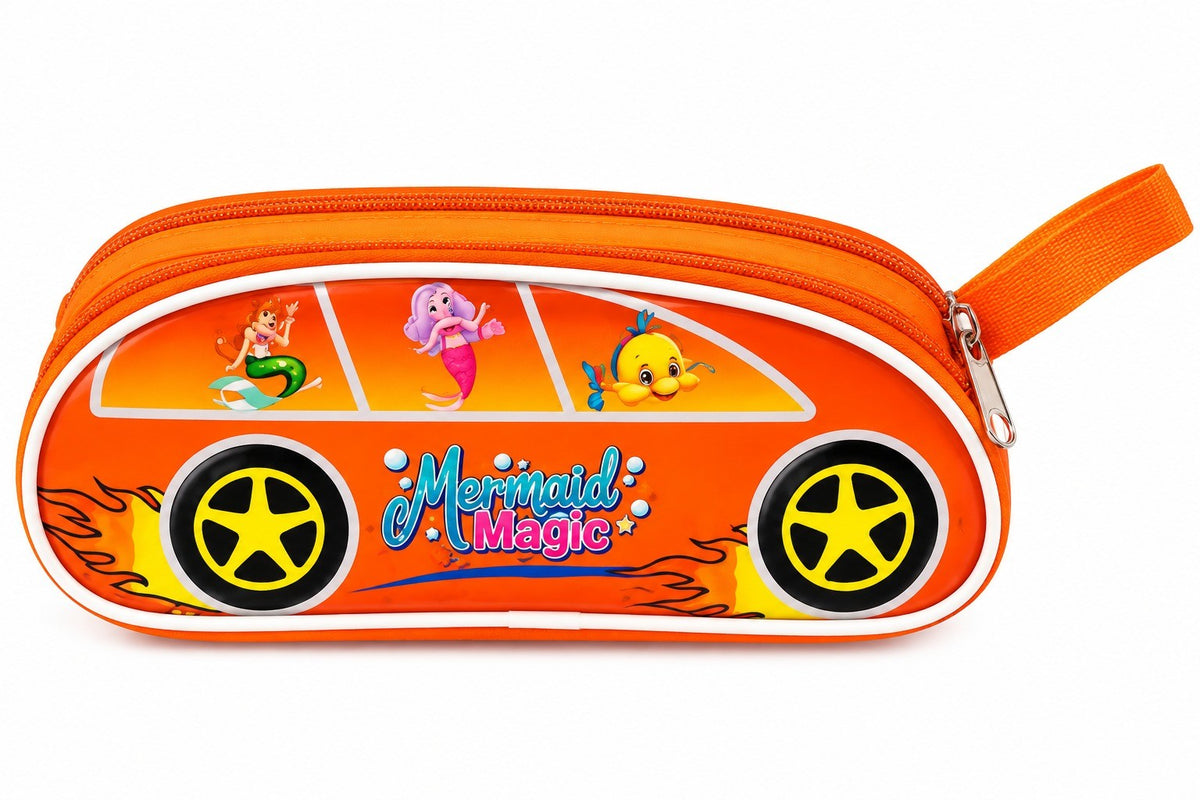 Fun Car-Shaped Designs, Multi-Colored Stationery Pouches for Boys & Girls – Perfect for School Supplies & Return Gift Favors  [Random Colour] - 21288