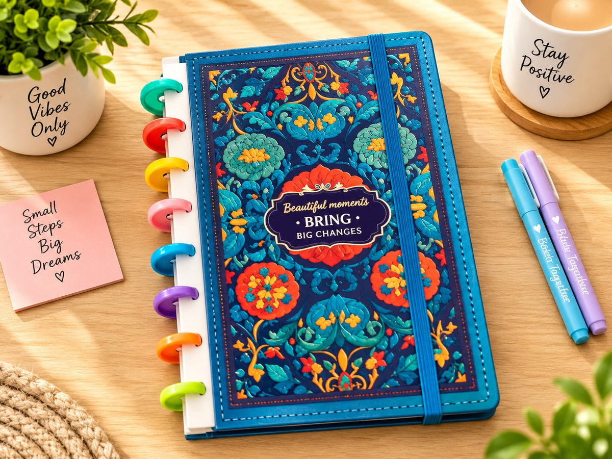 Inspirational Daily Planner & Colorful Writing Notebook - 21197
