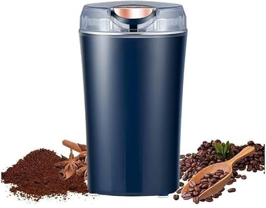 Stainless Steel Dry Mixer Grinder | Portable Electric Masala & Coffee Bean Grinder | Mini Spice Blender with One-Touch Push Button Control for Kitchen & Home Use - 21304