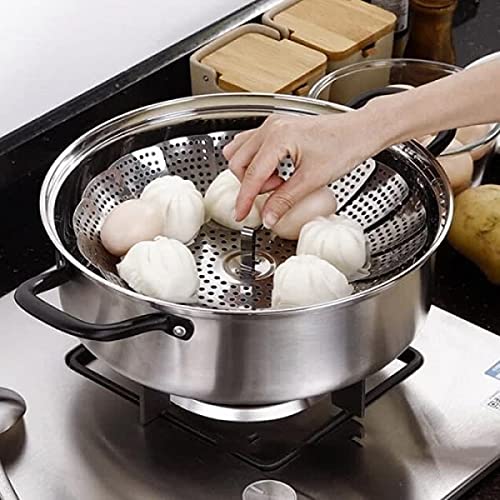 Premium Stainless Steel Folding Steamer Basket (9.5 Inch) – Adjustable Vegetable Steamer Insert for Pots, Pans, and Instant Pot – Multi-Functional Kitchen Colander and Fruit Bowl - 21306