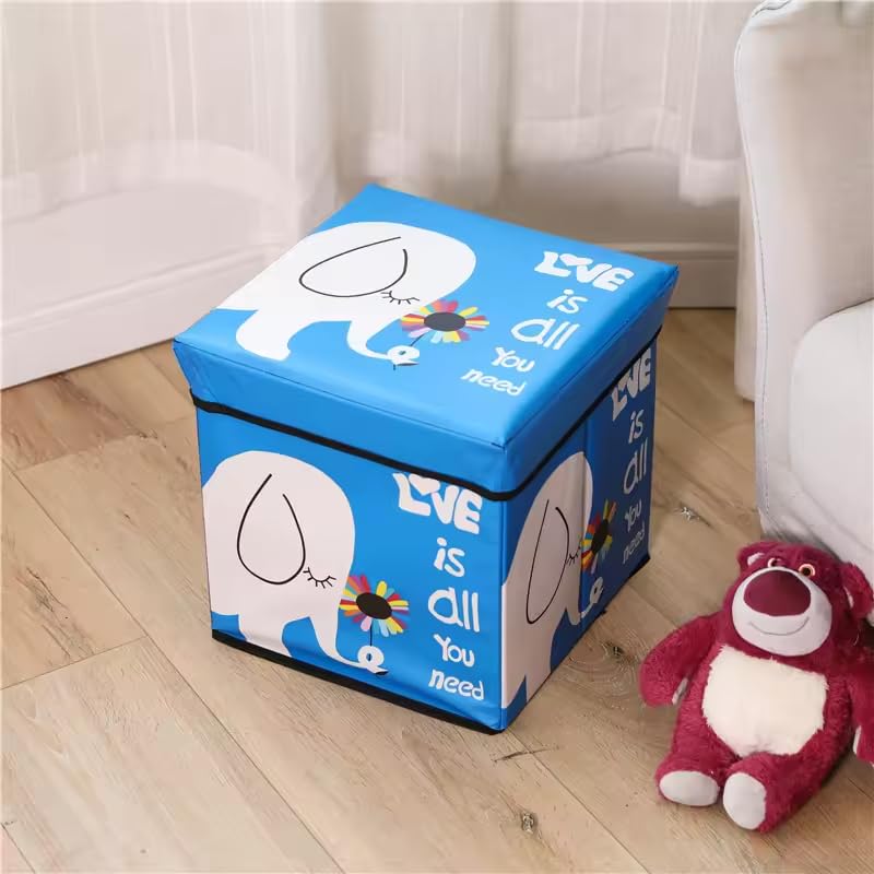 AN-5035 Kids Storage Box Foldable, Child-friendly Storage Container for Toys and Games [Random Design}