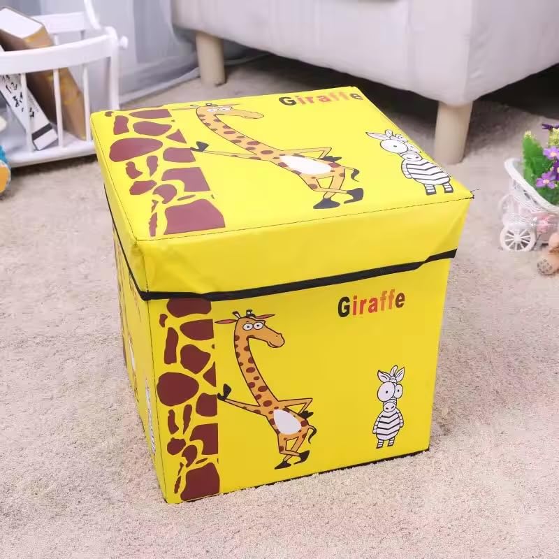 Kids Storage Box Foldable, Child-friendly Storage Container for Toys and Games [Random Design}