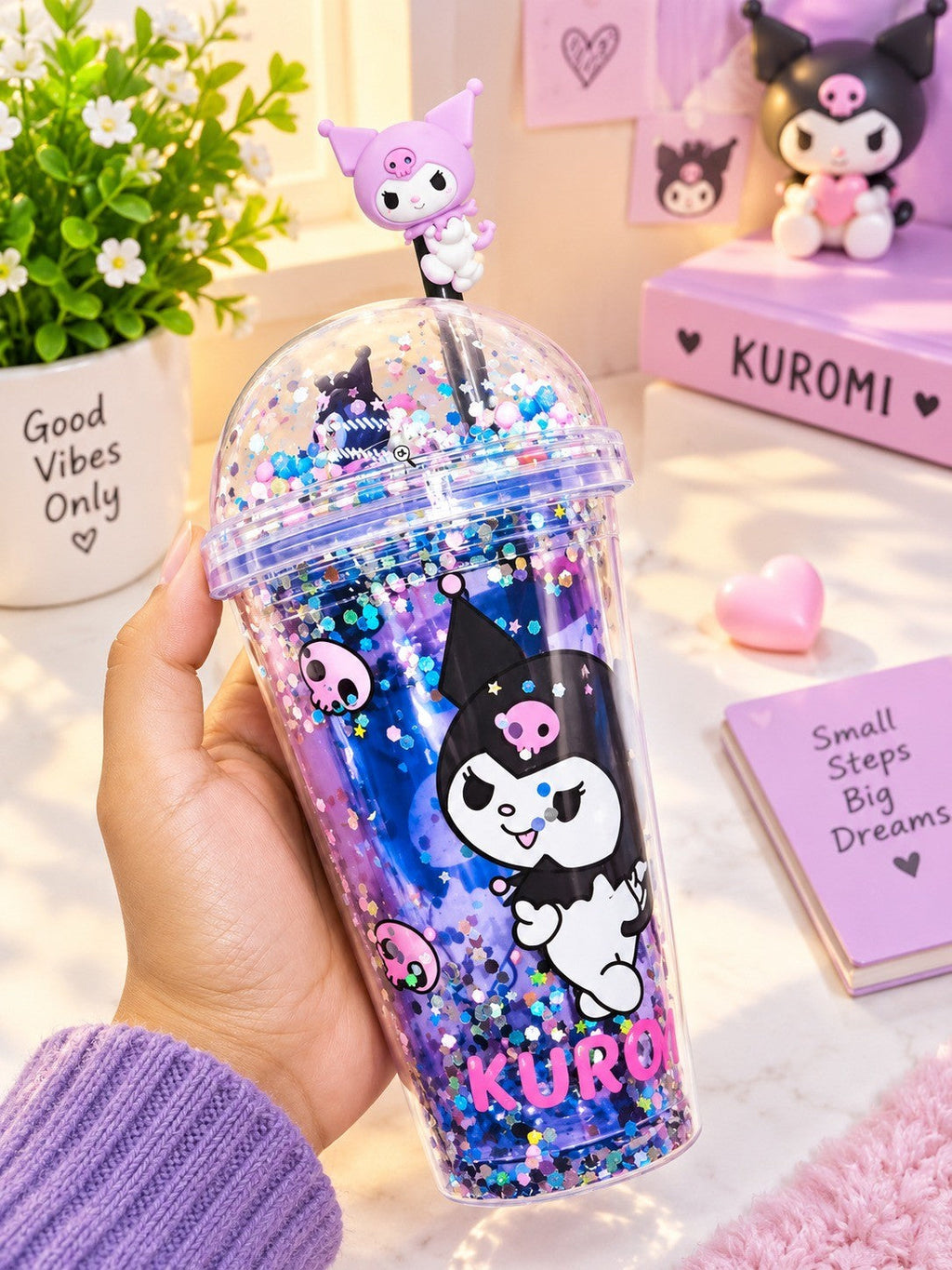 Cutest Kuromi Character Design Shining Water Sipper - 21312