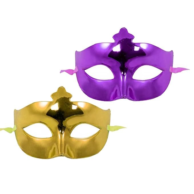 [Pack of 12] Prime Colourful Eye Mask Role Play Theme Party Mask for Halloween Xmas Party,Birthday Party for Kids and Adults [Random Colour] - 21319