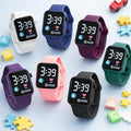 Matrix Junior Luminous LED Display Digital Watch | Water Proof | Silicone Strap | for Boy & Girls (Teal)