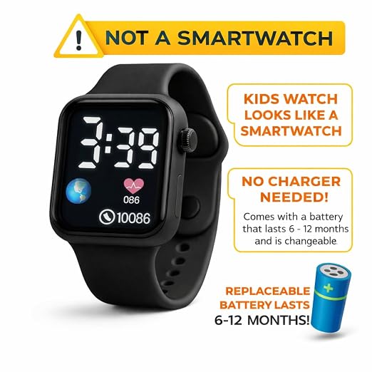 Matrix Junior Luminous LED Display Digital Watch | Water Proof | Silicone Strap | for Boy & Girls (Teal)