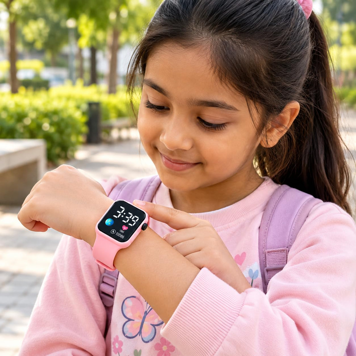Matrix Junior Luminous LED Display Digital Watch | Water Proof | Silicone Strap | for Boy & Girls (Teal)