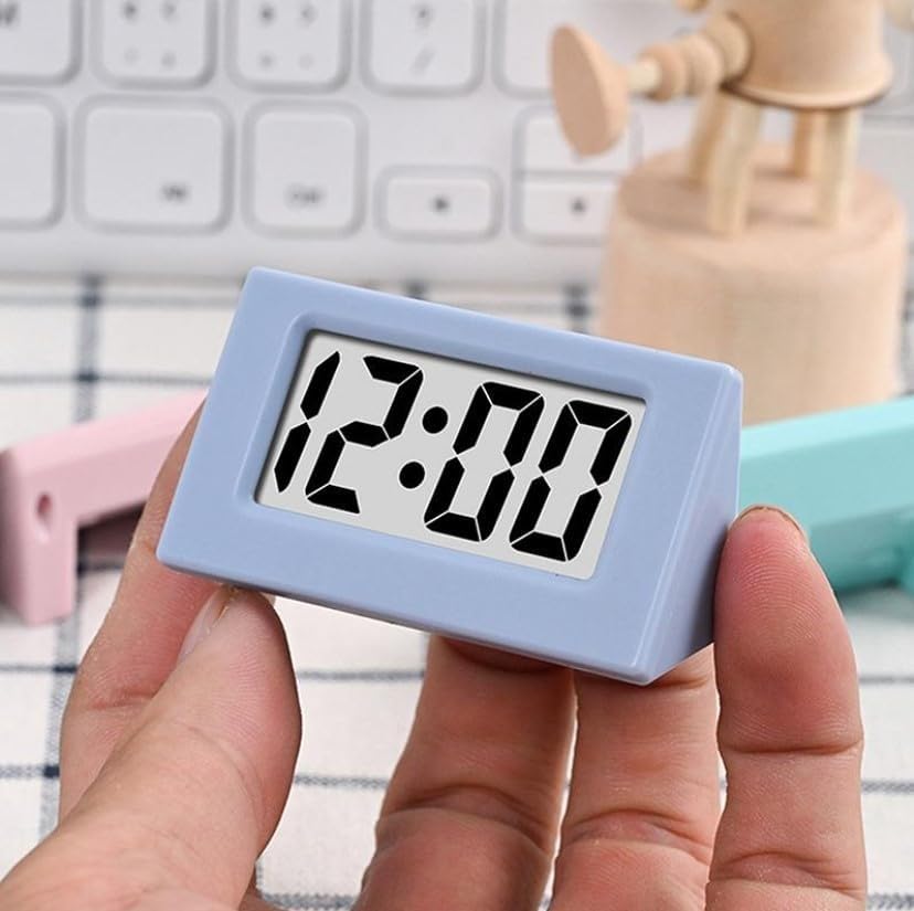 Mini Digital Clock Portable Cute Gadget for Car Dashboard Student Desktop Clock Home Office Bedroom Decor,